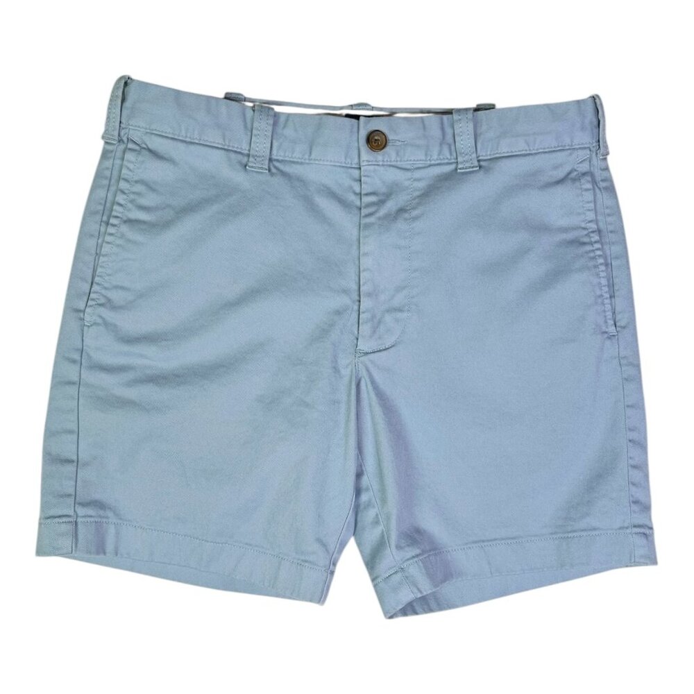 J. Crew Factory Men's Size 31 7" Flex Chino Short Light Blue Twill L0923